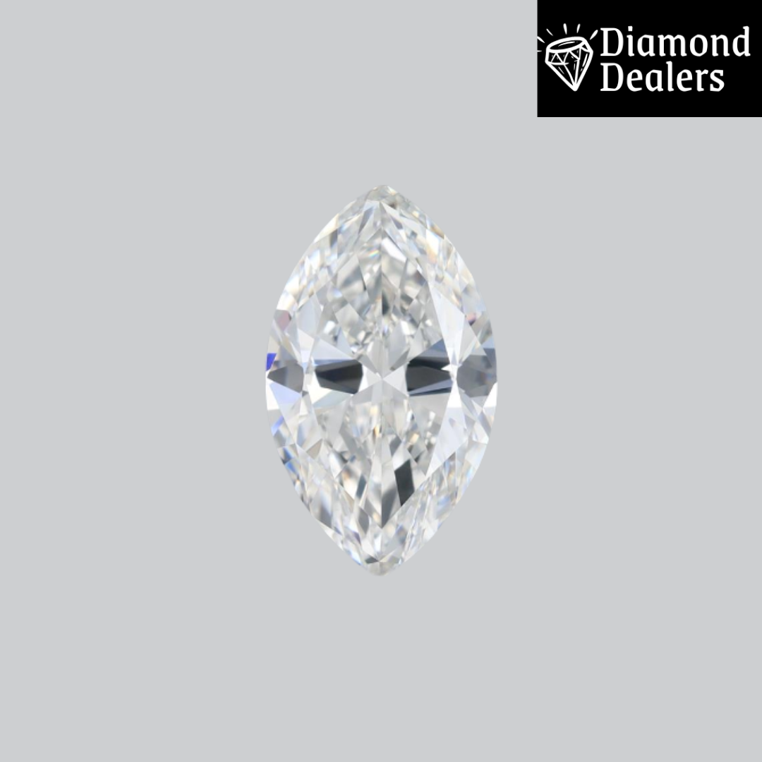 Marquies cut diamond, Natural GIA certified, 0.90ct, F, VS2, EX, VG, NON