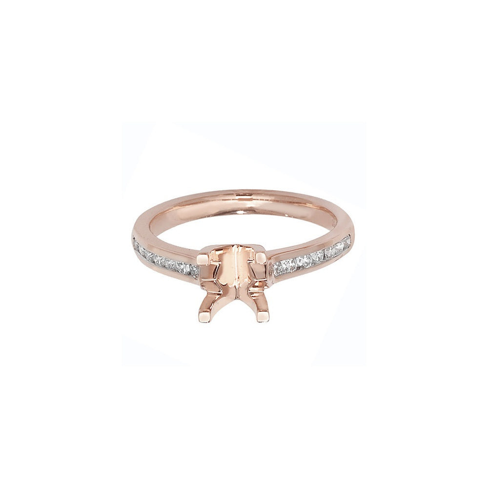 rose gold diamond mount for engament ring 
