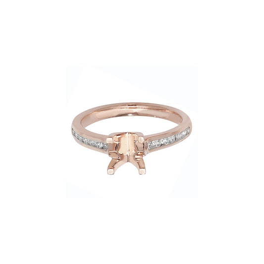 rose gold diamond mount for engament ring 