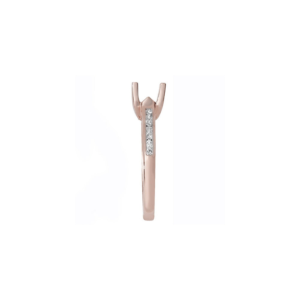 rose gold diamond mount for engament ring 